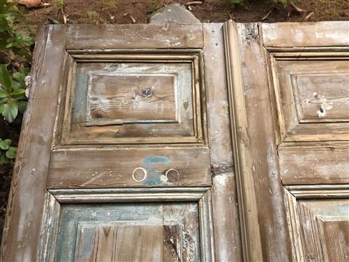 Antique French Double Doors (39x98)  European Doors, Raised Panel Door A564