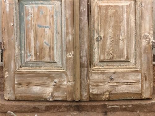 Antique French Double Doors (39x98)  European Doors, Raised Panel Door A564