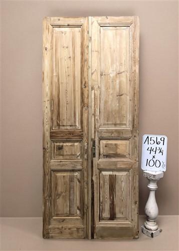 Antique French Double Doors (44.5x100.5) European Doors, Raised Panel Doors A569