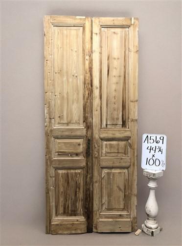 Antique French Double Doors (44.5x100.5) European Doors, Raised Panel Doors A569