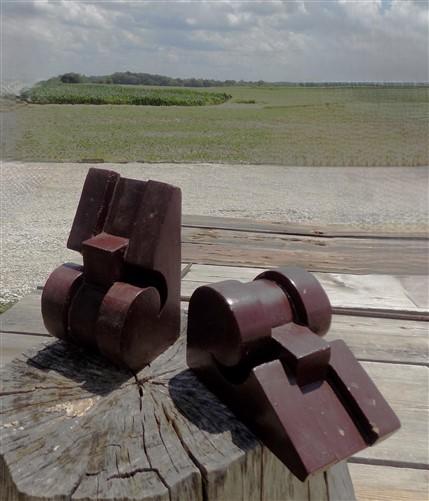 Pair Small Eave Brackets, Architectural Salvage Circa 1860, Wood Corbel Brackets