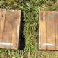 Pair Small Eave Brackets, Architectural Salvage Circa 1860, Wood Corbel Brackets