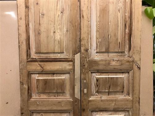 Antique French Double Doors (42.5x91.75) European Doors, Raised Panel Doors A573