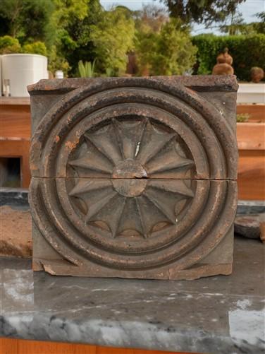 2 Sunburst Terra Cotta Bricks, Architectural Salvage, Anderson Pressed Brick, B