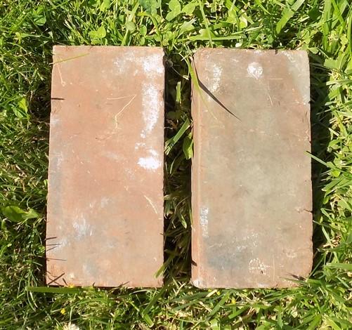 2 Sunburst Terra Cotta Bricks, Architectural Salvage, Anderson Pressed Brick, B