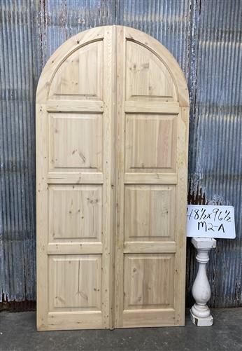 Arched French Double Doors (48.5x96.25) European Styled Doors, Panel Doors, M2-A