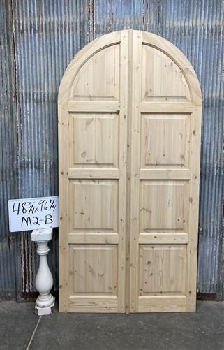 Arched French Double Doors (48.75x96.25) European Styled Doors, Panel Doors M2-B