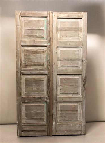 Antique French Double Doors (50.5x88) European Doors, Raised Panel Doors A579