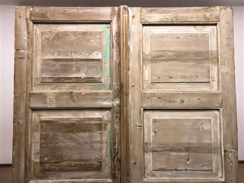 Antique French Double Doors (50.5x88) European Doors, Raised Panel Doors A579