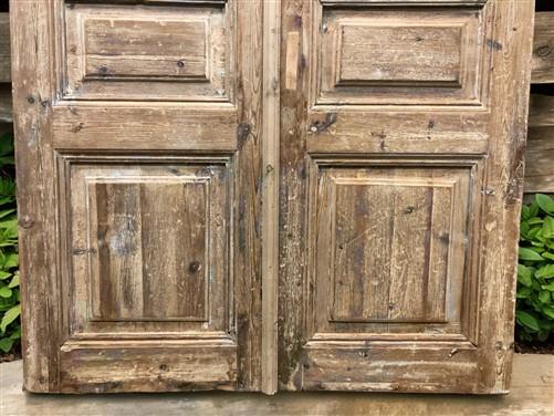 Antique French Double Doors (43.5x83) European Doors, Raised Panel Doors A582