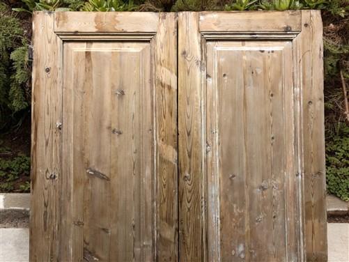 Antique French Double Doors (43.5x83) European Doors, Raised Panel Doors A582