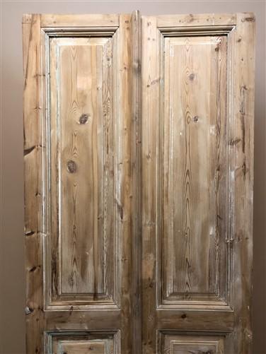 Antique French Double Doors (36.75x94) European Doors, Raised Panel Doors A584