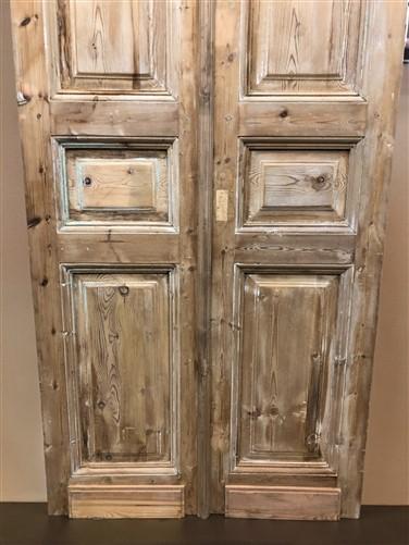 Antique French Double Doors (36.75x94) European Doors, Raised Panel Doors A584