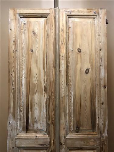 Antique French Double Doors (36.75x94) European Doors, Raised Panel Doors A584