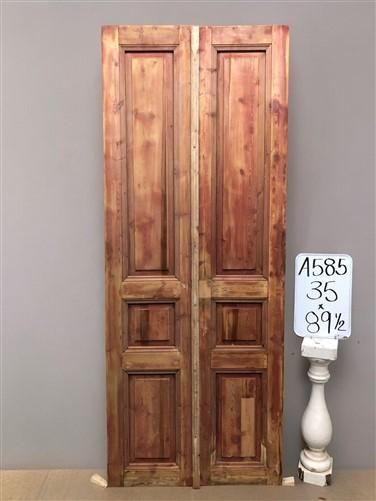 Antique French Double Doors (35x89.5) European Doors, Raised Panel Doors A585