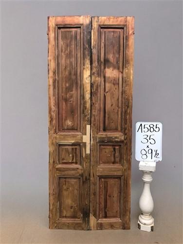 Antique French Double Doors (35x89.5) European Doors, Raised Panel Doors A585