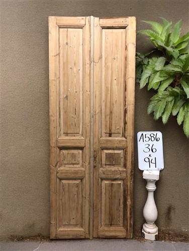 Antique French Double Doors (36x94) European Doors, Raised Panel Doors A586