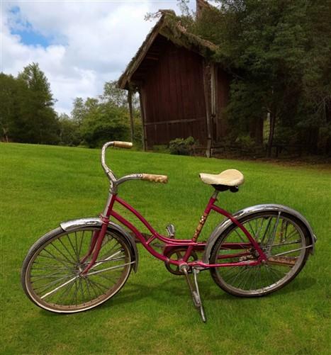 1966 Columbia Pink Girls Bicycle Pink Step Through Girls Bike Serial R595005