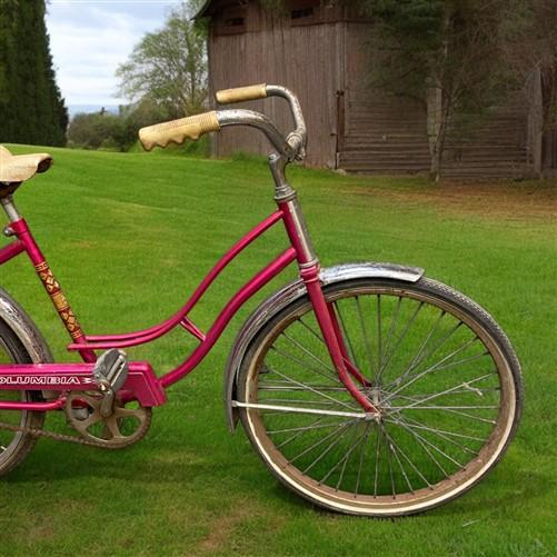 1966 Columbia Pink Girls Bicycle Pink Step Through Girls Bike Serial R595005