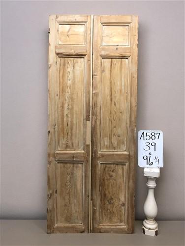 Antique French Double Doors (39x96.75) European Doors, Raised Panel Doors A587