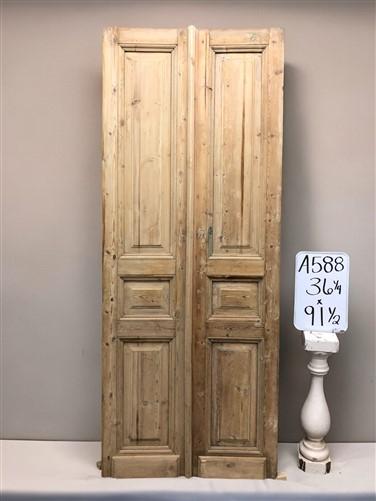 Antique French Double Doors (36x91.5) European Doors, Raised Panel Doors A588