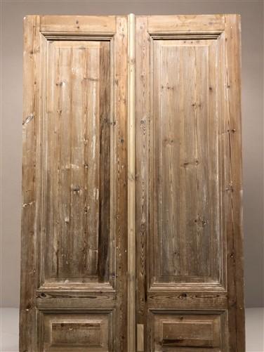 Antique French Double Doors (40x97) European Doors, Raised Panel Doors A592