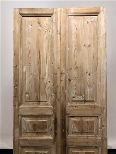 Antique French Double Doors (42.5x90) European Doors, Raised Panel Doors A594