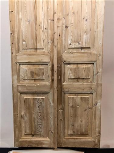 Antique French Double Doors (42.5x90) European Doors, Raised Panel Doors A594