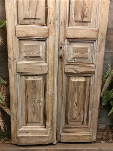 Antique French Double Doors (36.5x97.75) Raised Panel Doors, European Doors A597