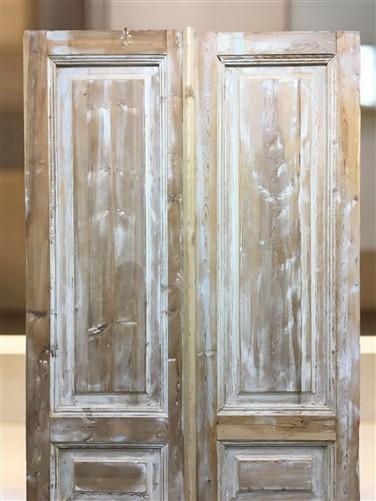 Antique French Double Doors (40x96) European Doors, Raised Panel Doors A602