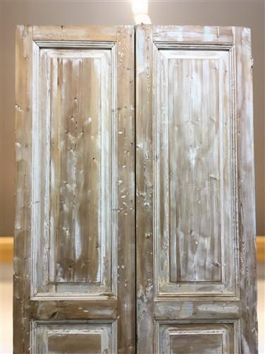 Antique French Double Doors (40x96) European Doors, Raised Panel Doors A602