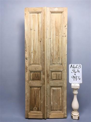 Antique French Double Doors (36x94.5) European Doors, Raised Panel Doors A603