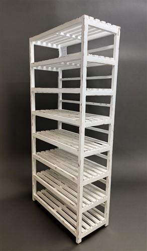 39" Display Rack with Shelves, Bread Rack, Shelving Unit, Wooden Bakery Rack, Display Cabinet, Storage Unit, Organization