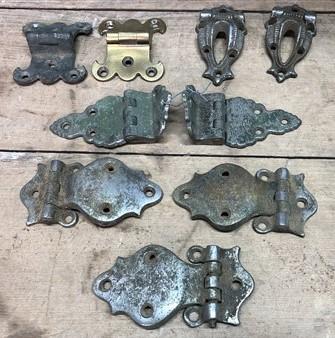 Ice Box Hardware, Vintage Latch Door Hinge, Salvage Cooler Chest Handle Lock A4,