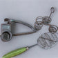 Retro Kitchen Utensils, Eggbeater, Whisk, Potato Masher, Vintage Metal Gadgets,