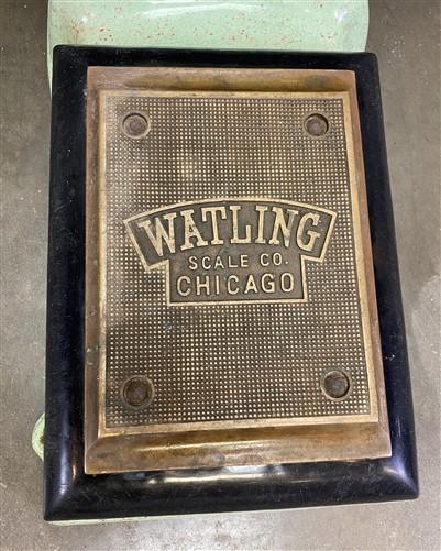 Watling Scale, Coin Scale. Chicago, IL, Porcelain Vintage, Arcade Penny Scale, A