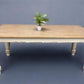 6' Harvest Table, Chunky Wood Legs, Antiqued Farmhouse, Kitchen Island, Country