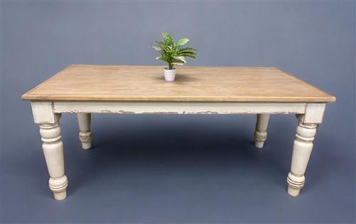 6' Harvest Table, Chunky Wood Legs, Antiqued Farmhouse, Kitchen Island, Country