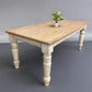 6' Harvest Table, Chunky Wood Legs, Antiqued Farmhouse, Kitchen Island, Country