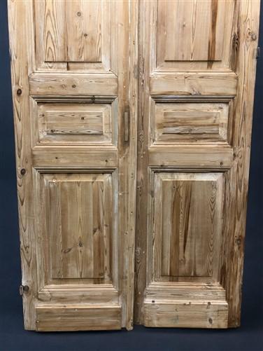 Antique French Double Doors (42.5x100.5) European Doors, Raised Panel Doors A606