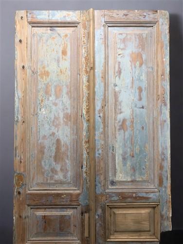 Antique French Double Doors (41.75x98.5) Raised Panel Doors, European Doors A610