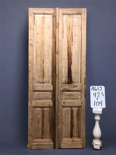 Antique French Double Doors (42.75x104) Raised Panel Doors, European Doors A612