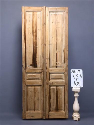 Antique French Double Doors (42.75x104) Raised Panel Doors, European Doors A612