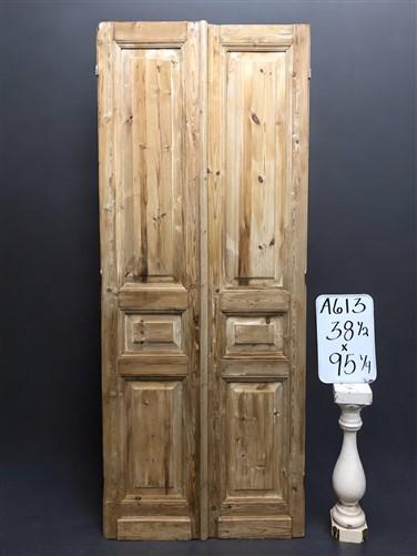 Antique French Double Doors (38.5x95) European Doors, Raised Panel Doors A613