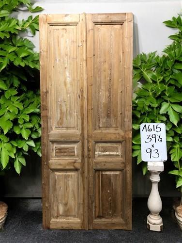 Antique French Double Doors (39.5x93) European Doors, Raised Panel Doors A615