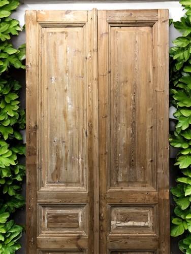 Antique French Double Doors (39.5x93) European Doors, Raised Panel Doors A615