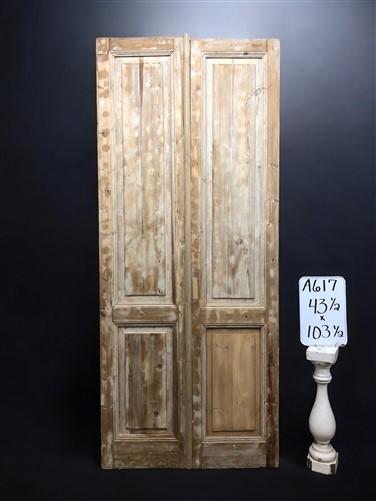 Antique French Double Doors (43.5x103.5) Raised Panel Doors, European Doors A617