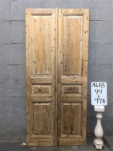 Antique French Double Doors (44x97.5) Raised Panel Doors, European Doors A618