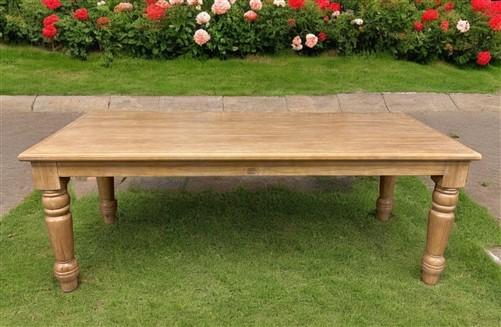 7' Harvest Table, Chunky Wood Legs, Natural Farmhouse, Kitchen Island, Country