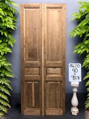 Antique French Double Doors (40x98.5) European Doors, Raised Panel Doors A620